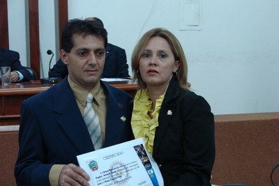 Rotaryano José Anicésio e sua esposa