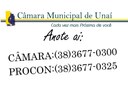 O telefone da Câmara Municipal de Unaí mudou. 