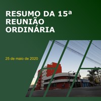 RESUMO DA 15ª REUNIÃO ORDINÁRIA