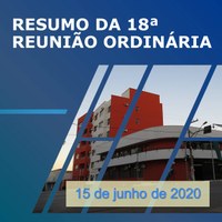 RESUMO DA 18ª REUNIÃO ORDINÁRIA