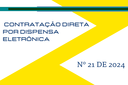 CÂMARA MUNICIPAL DE UNAÍ PUBLICA AVISO DE CONTRATAÇÃO DIRETA POR DISPENSA ELETRÔNICA  Nº 21 DE 2024