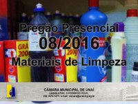 Pregão Presencial 08/2016 - Materiais de Limpeza